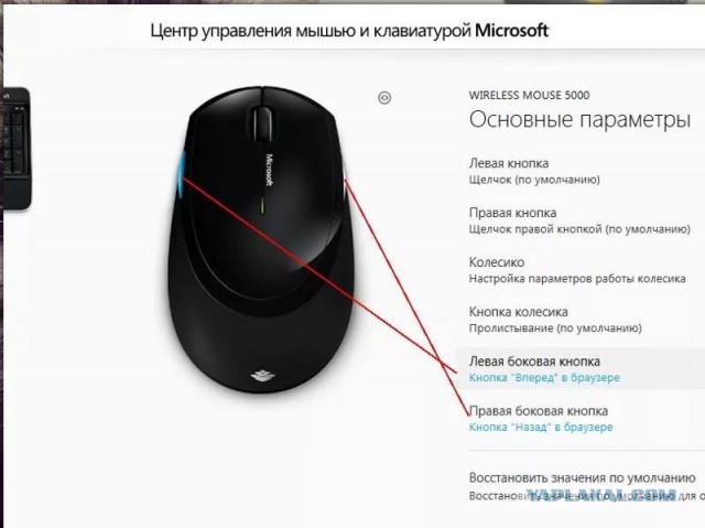 Кнопки мыши на ноутбуке