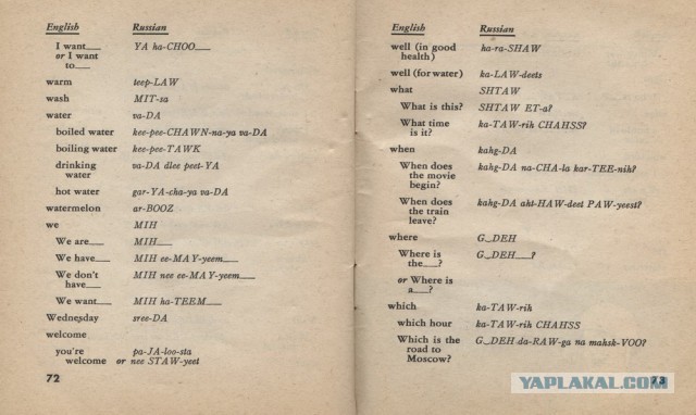 Англо-русский разговорник, США, 1943г.