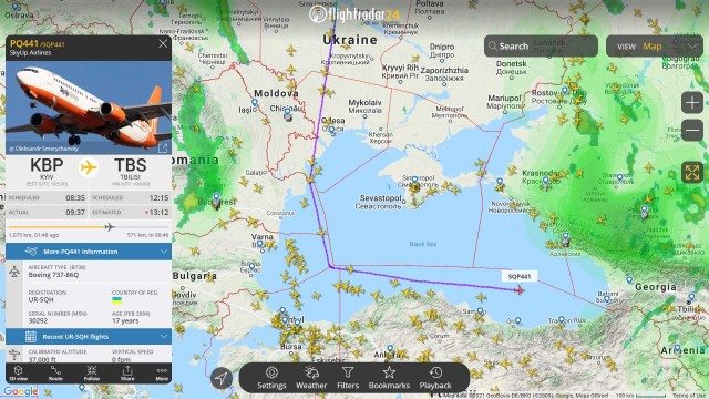 В небе над Беларусью почти нет самолетов
