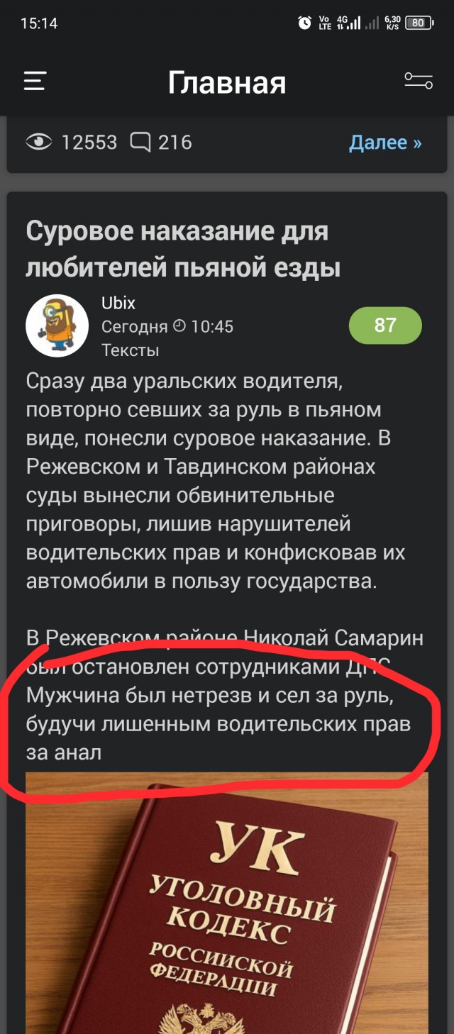 Суровое наказание для любителей пьяной езды