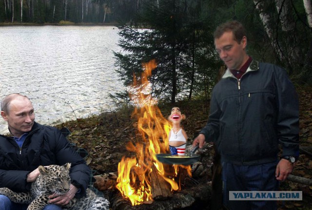 Фотожаба: Медведев жарит яишницу