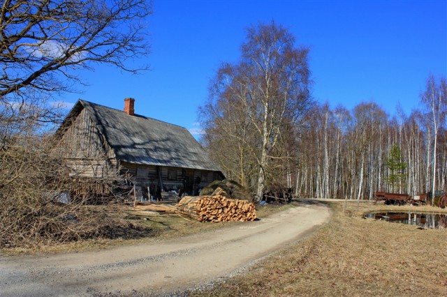 Весной в деревне