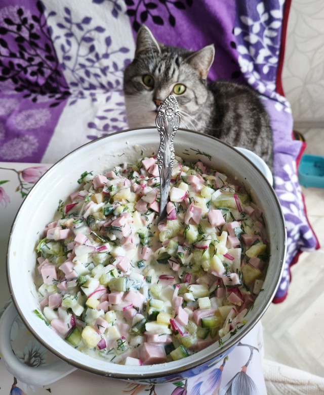 Моя первая окрошка.