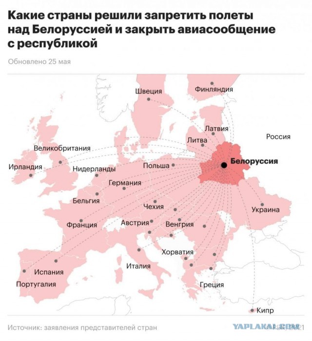 В небе над Беларусью почти нет самолетов