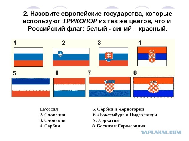 Фото подборка - НАЗОВИТЕ ПРАВИЛЬНОЕ РАСПОЛОЖЕНИЕ ПОЛОС НА РОССИЙСКОМ ТРИКОЛОРЕ