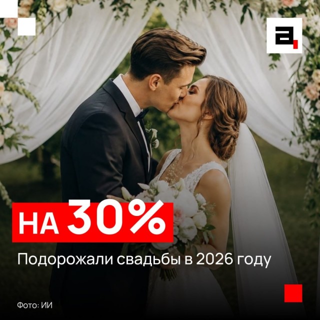 Сыграть свадьбу стало дороже на 30%