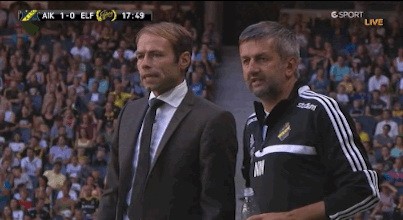 Реакция на гол головой