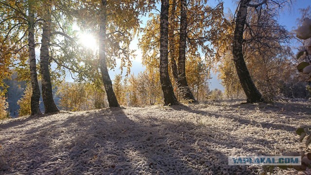 В Красноярск пришла зима