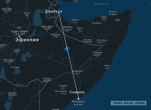 На борту летевшего из Могадишо Airbus A321 взорвалась бомба