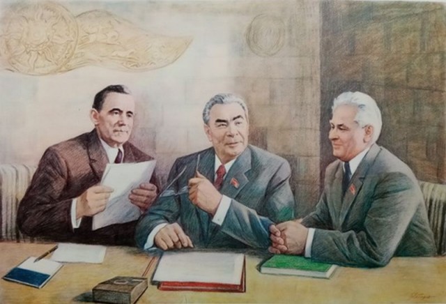 Биография Л.И. Брежнева в рисунках Бориса Лебедева