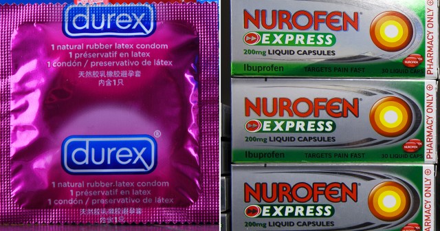 «Дюрекс», «Ваниш», «Нурофен» и «Стрепсилс» остаются в России