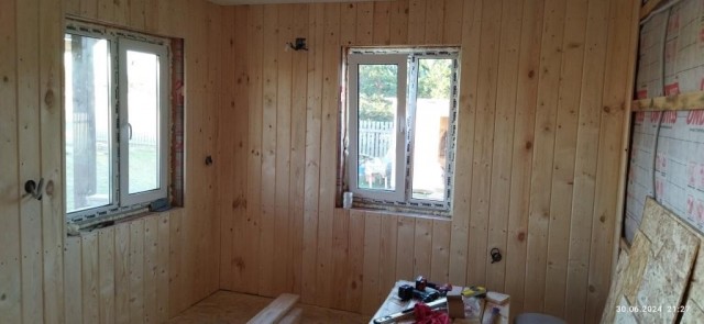 Дачный домик с баней часть 2