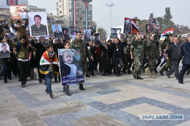 Сирия. В годовщину освобождения Алеппо впервые прошел "Бессмертный полк".