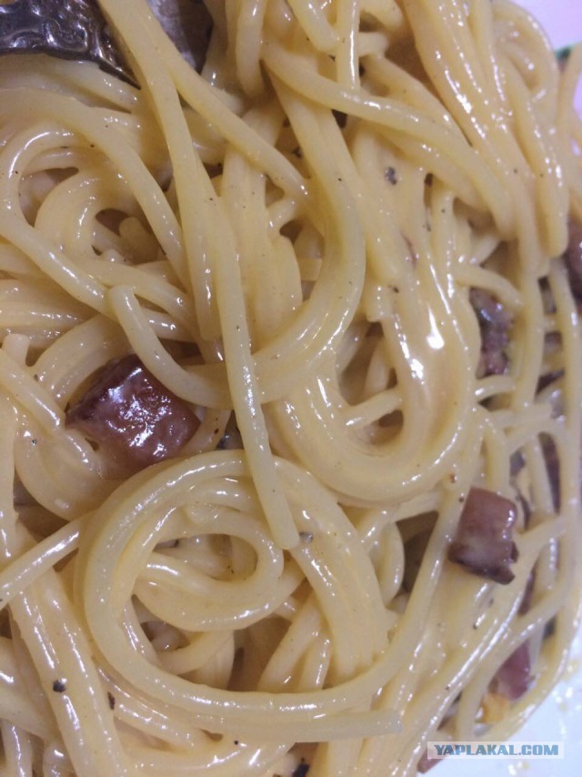 Spaghettoni Carbonara. Паста "Карбонара"