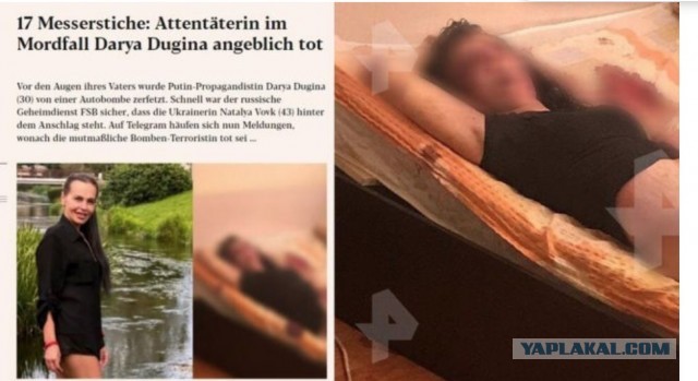 Фейк. Австрийское СМИ представило фото «зарезанной» Вовк, подорвавшей автомобиль Дугиной