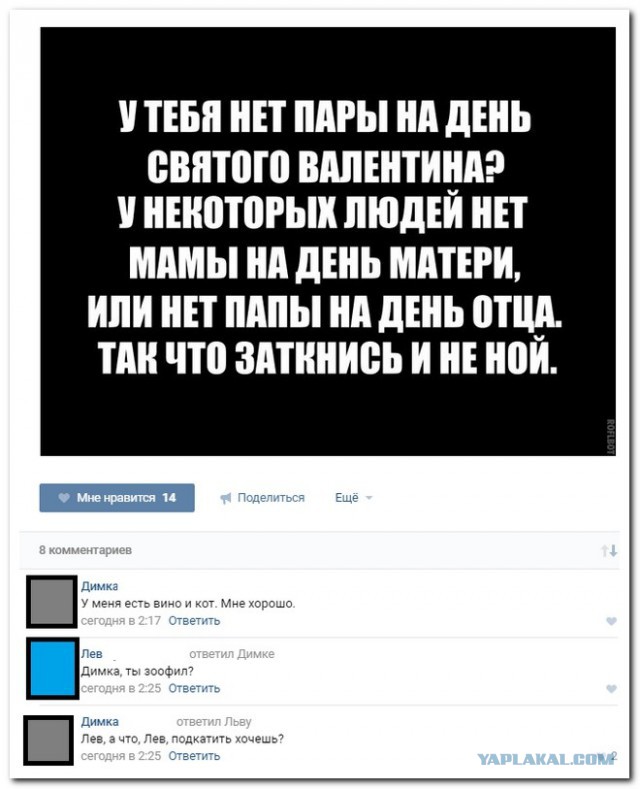 Смешные комментарии 19.02.2017