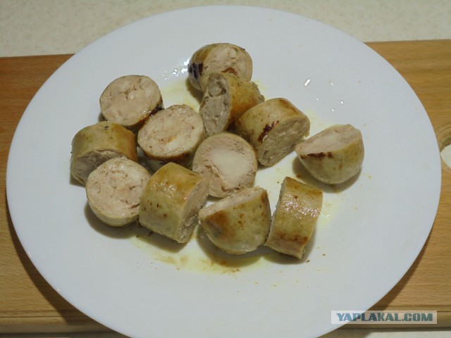 Рагу овощное с колбасками.