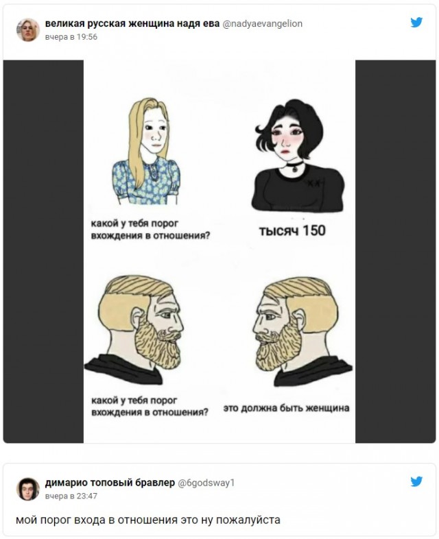 В твиттере начали выяснять, сколько, по мнению девушек, должны зарабатывать их партнёры - и каков же «порог входа в отношения»?