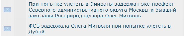 При попытке улететь в Эмираты задержан экс-префект Северного административного округа Москвы и бывший замглавы Росприроднадзора Олег Митволь