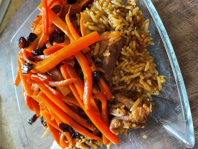 По мотивам Kabuli pulao или Афганский плов в афганском казане