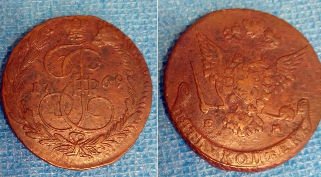 Полушка 1707 года (Петр I)