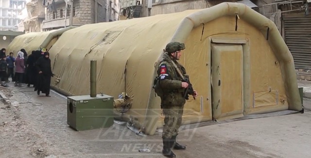 Работа военной полиции РФ в Алеппо