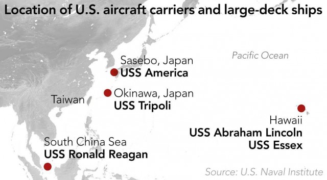 Пентагон начал стягивать авианосцы к Тайваню в преддверии визита Пелоси