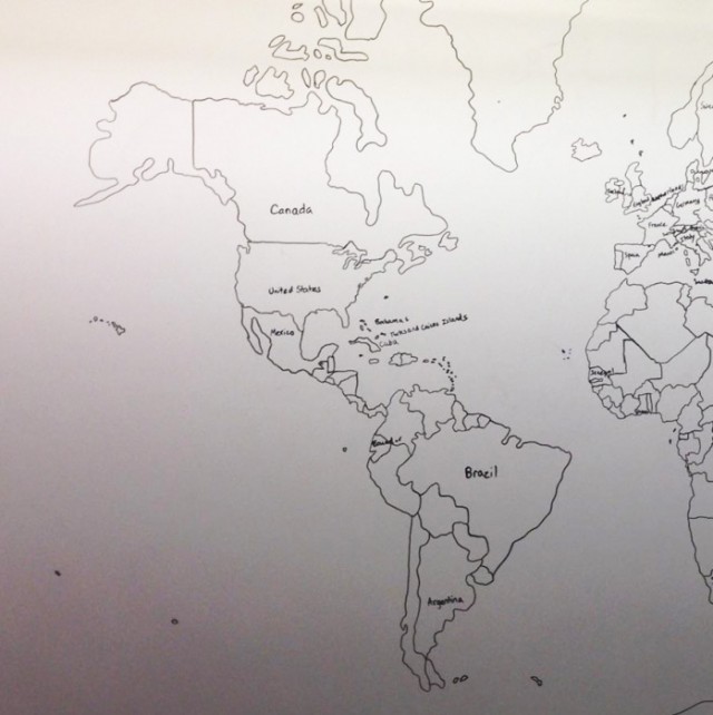Мальчик-аутист нарисовал по памяти карту мира