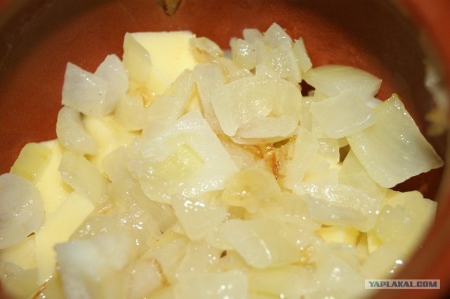Лосось запеченный с грибами и креветками, В горшочках.. Очень вкусно и не сложно