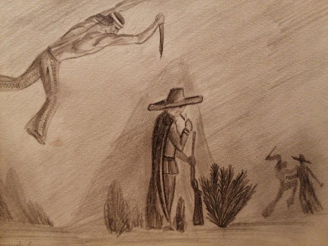 Рисунок дочери, гуашь