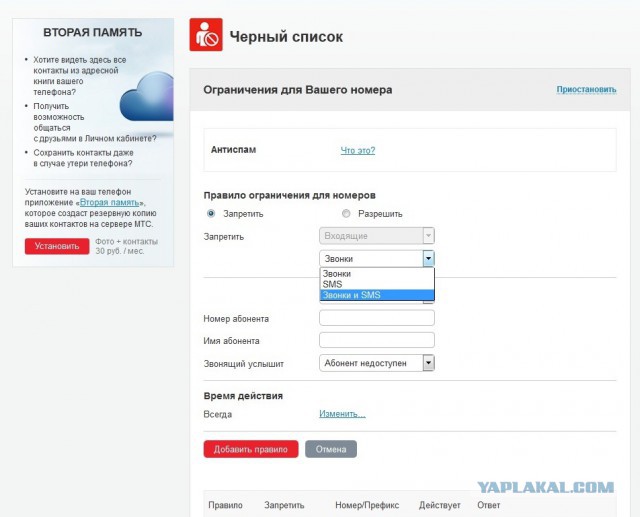 Получение СМС и отчеты ЯПлакалъ
