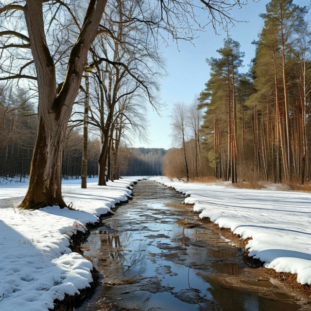 Начало весны в деревне