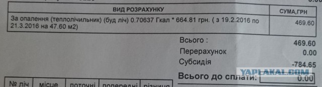 Обменялся с товарищем из Мариуполя счетами за отопление за Ноябрь. Я из Донецка