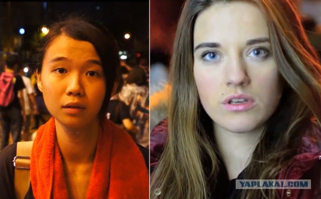 В китайский Гонконг  завезли методички с Майдана