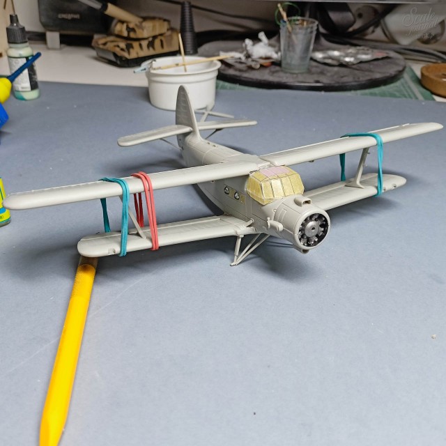 Сделал диораму с трудягой Ан-2 в подарок