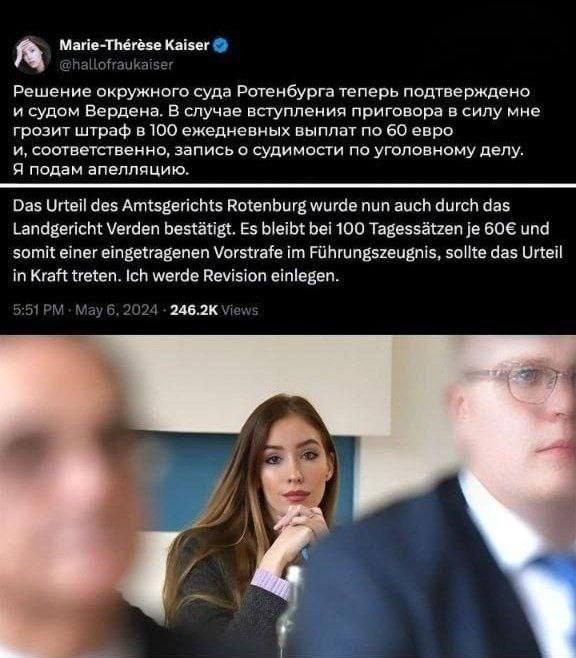 В Германии оштрафовали участницу ультраправой партии, выступающую против мигрантов.