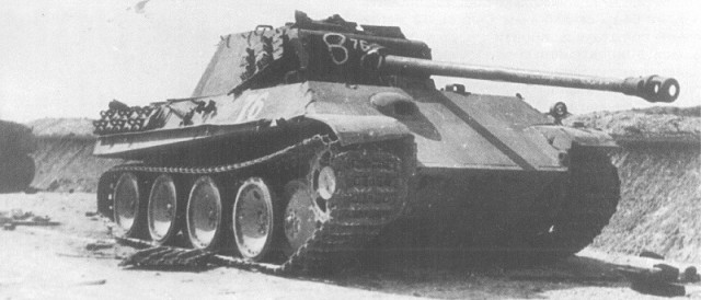 Уничтоженная немецкая колонна танков