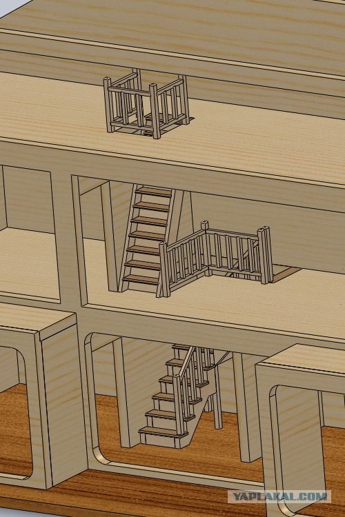 Делаем лестницу для кукольного домика