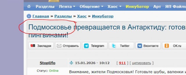 Подмосковье превращается в Антарктиду: готовимся чувствовать себя пингвинами!