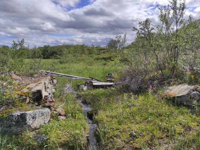 Немецкий опорный пункт Обергоф с орудием 8,8 cm Flak 36 на севере России