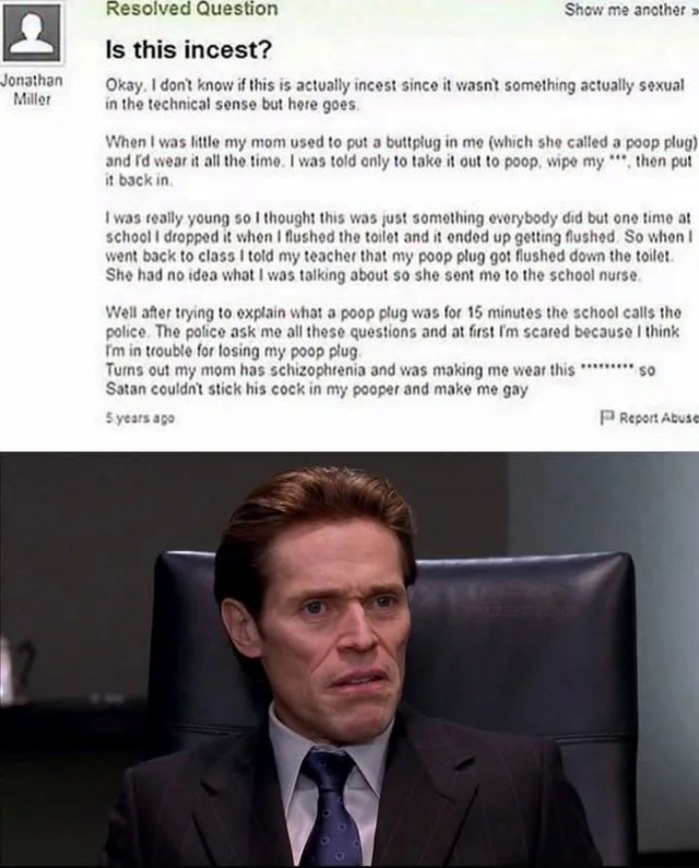 Poop plug - какашечная пробка.