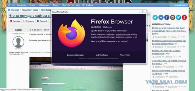 Что за ерунда с сайтом в firefox?