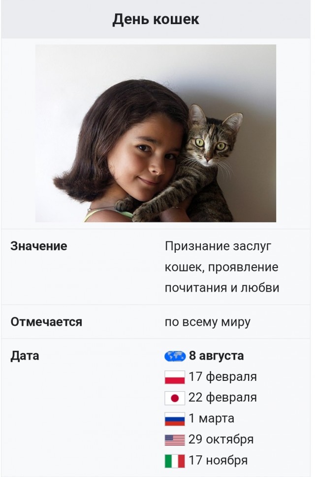 Сегодня отмечается Всемирный день господства кошек
