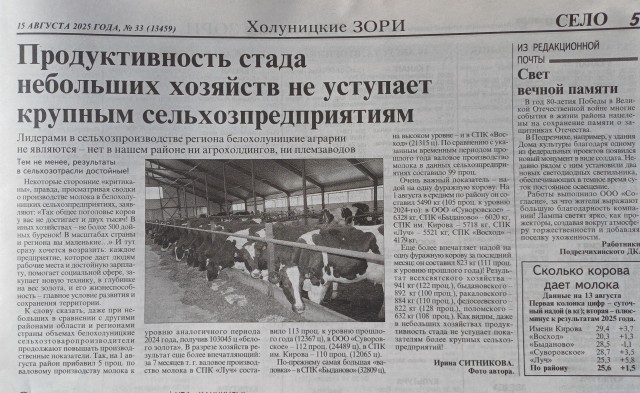 Минутка "Сельского Часа"