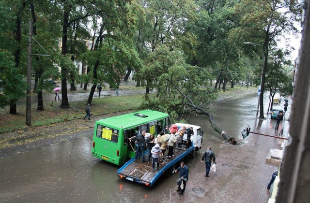 Ночной ураган в Днепропетровске, 24.09.2014.