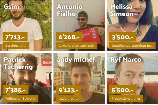 В Швейцарии набирает популярность проект, в котором люди сообщают размеры своих зарплат