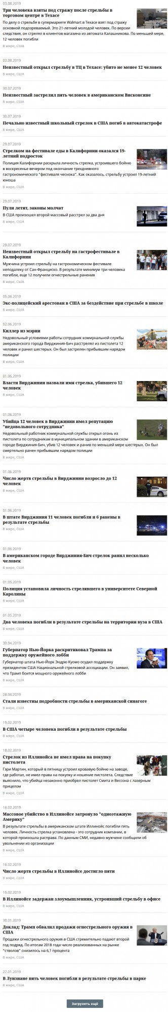20 человек погибли при стрельбе в ТЦ в Техасе