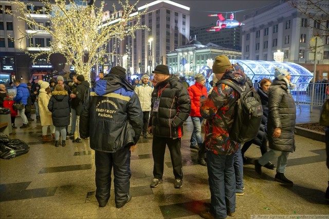 Как в центре Москвы Новый год встречали