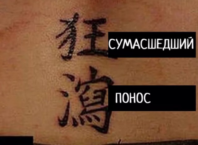Когда любители тату на иностранном языке наконец поинтересовались их истинным смыслом
