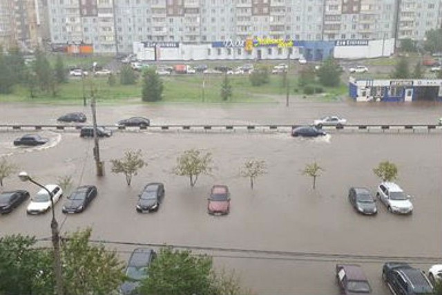 А Красноярск "утонул" опять